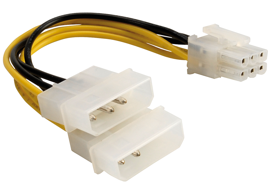 ROLINE Power Adapter 6pin PCIe VGA 0,15 m