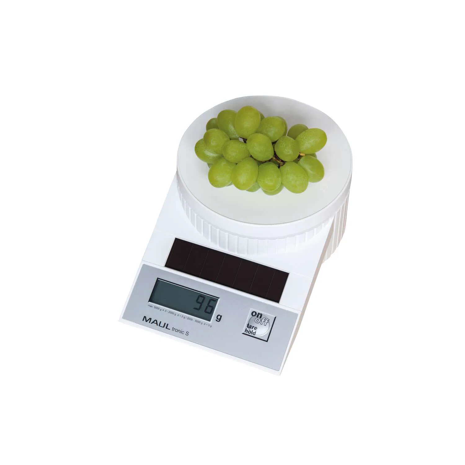 MAUL Solar-Briefwaage MAULtronic S, 5000 g weiß