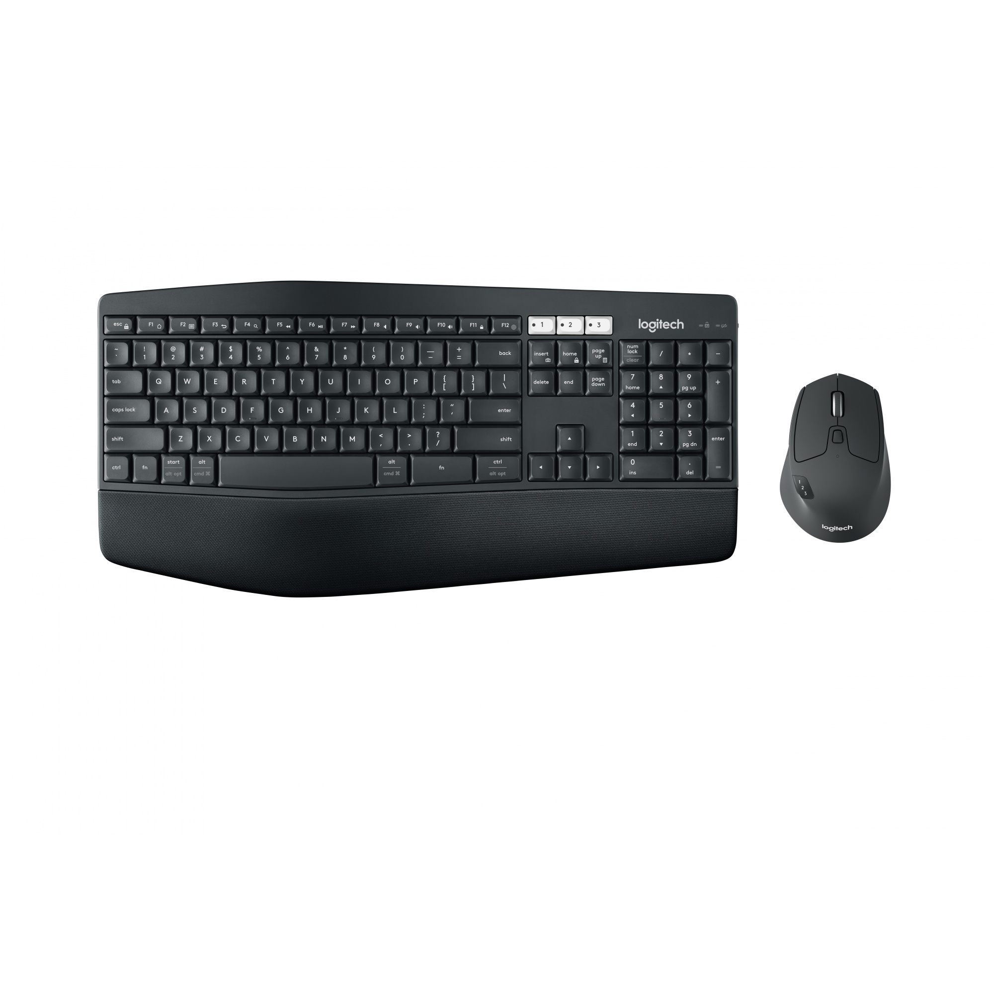 Logitech 920-008221 Tastatur Maus enthalten Universal RF Wireless + Bluetooth QWERTZ Deutsch Schwarz