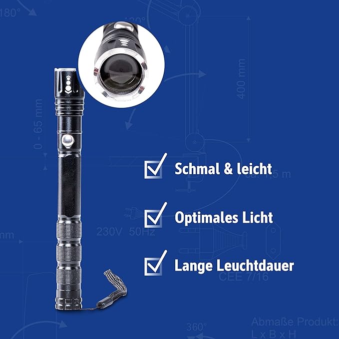 MAUL LED Taschenlampe Dion 17cm; 1W; bis zu 71m
