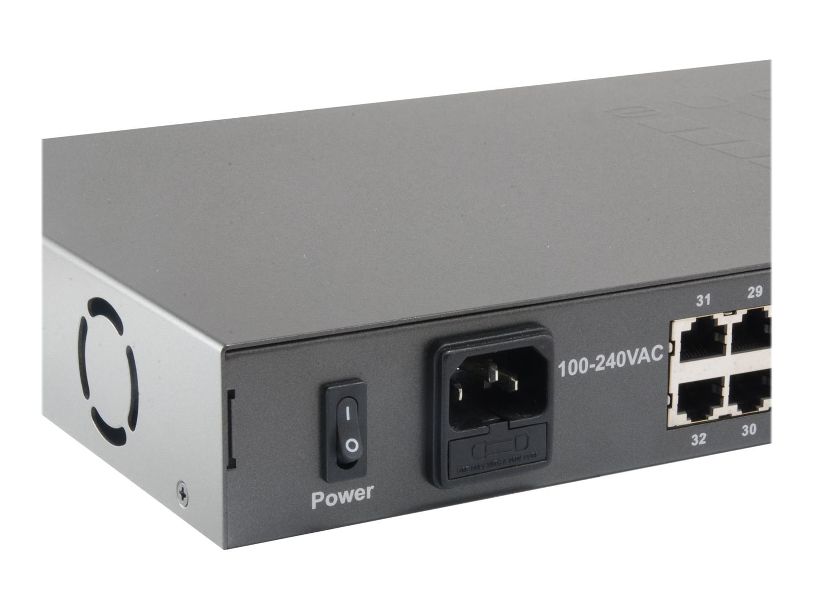 LevelOne FGP-3400W380 Netzwerk-Switch Unmanaged Fast Ethernet (10/100) Power over Ethernet (PoE) Schwarz