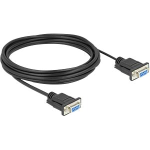 DeLOCK Seriell Kabel RS-232 D-Sub9 Buchse zu Buchse mit schmalem Steckergehäuse 5 m