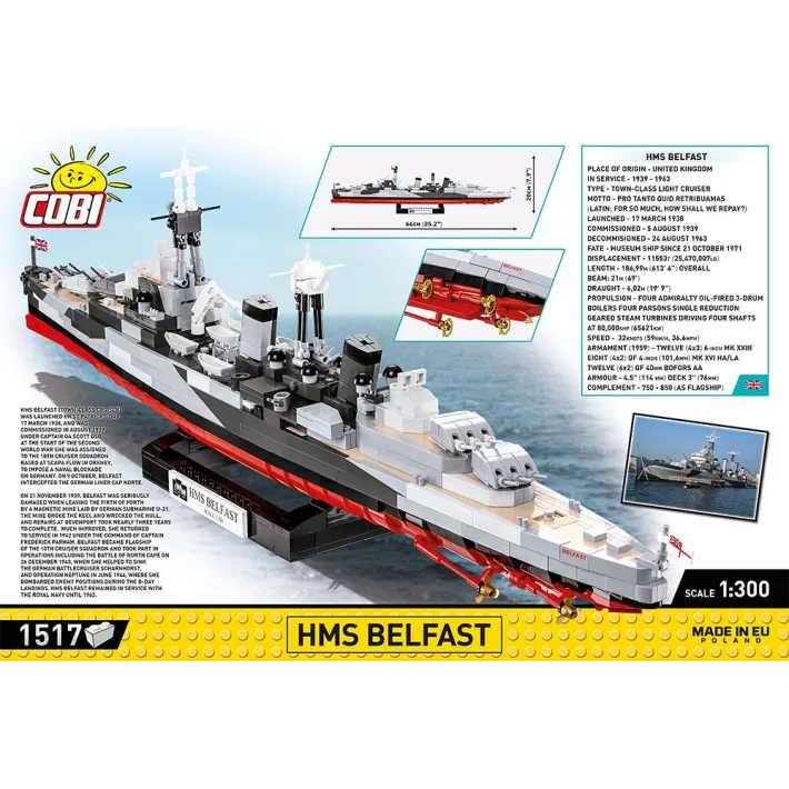COBI-4844- Konstruktionsspielzeug - HC WWII - HMS BELFAST IWM