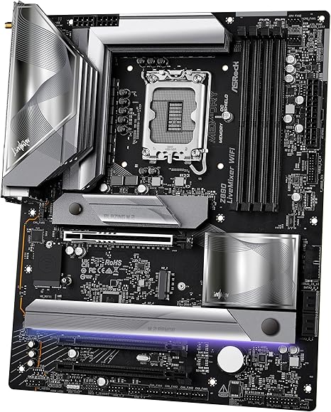 ASRock Z890 LiveMixer WiFi - Motherboard - ATX - LGA1851-Sockel - Z890 Chipsatz - USB4, USB 3.2 Gen 2x2, USB 3.2 Gen 2, USB 3.2 Gen 1 - 2.5 Gigabit LAN, Wi-Fi 7, Bluetooth - Onboard-Grafik (CPU erforderlich)