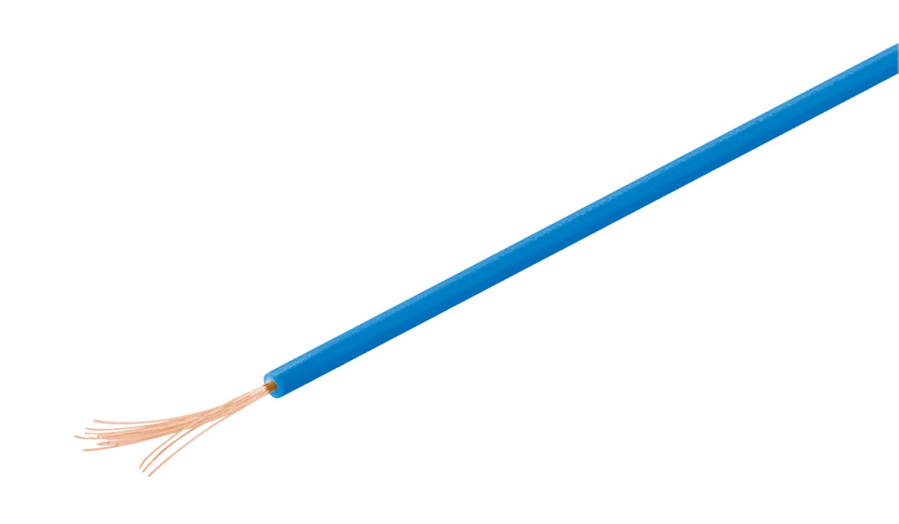 Kupferlitze isoliert, 10 m, blau