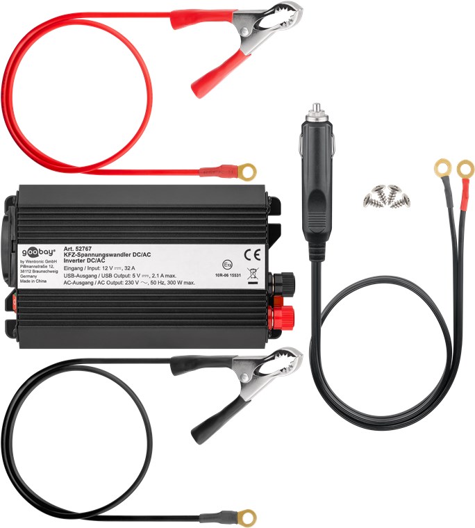 Kfz-Spannungswandler DC/AC (12 V - 230 V/300 W) USB Kfz-Spannungswandler DC/AC (12 V - 230 V/300 W) USB
