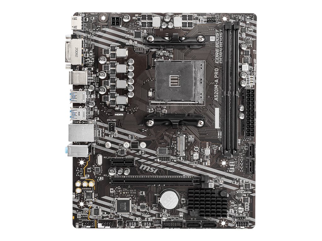 MSI A520M-A PRO Motherboard AMD A520 Sockel AM4 micro ATX