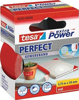 tesa extra Power Perfect Gewebeband 2,75m 38mm rot