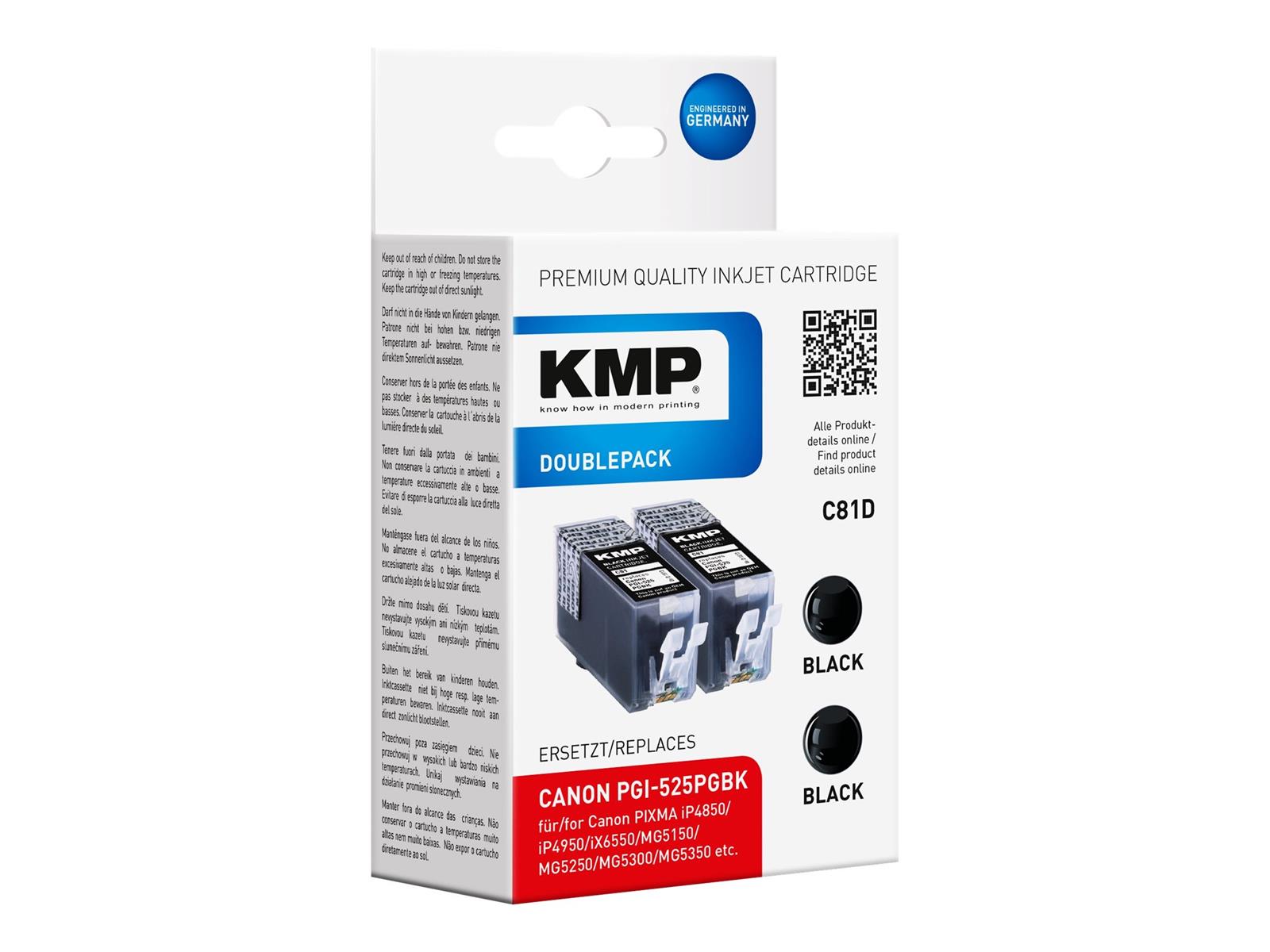 KMP C81D Tintenpatrone sw DP kompatibel m. Canon PGI-525 PGBK KMP C81D Tintenpatrone sw DP kompatibel m. Canon PGI-525 PGBK