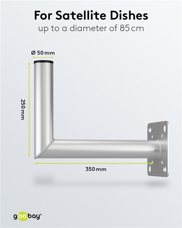 Aluminium Sat-Schüssel-Wandhalterung, 350 mm Wandabstand Aluminium Sat-Schüssel-Wandhalterung, 350 mm Wandabstand