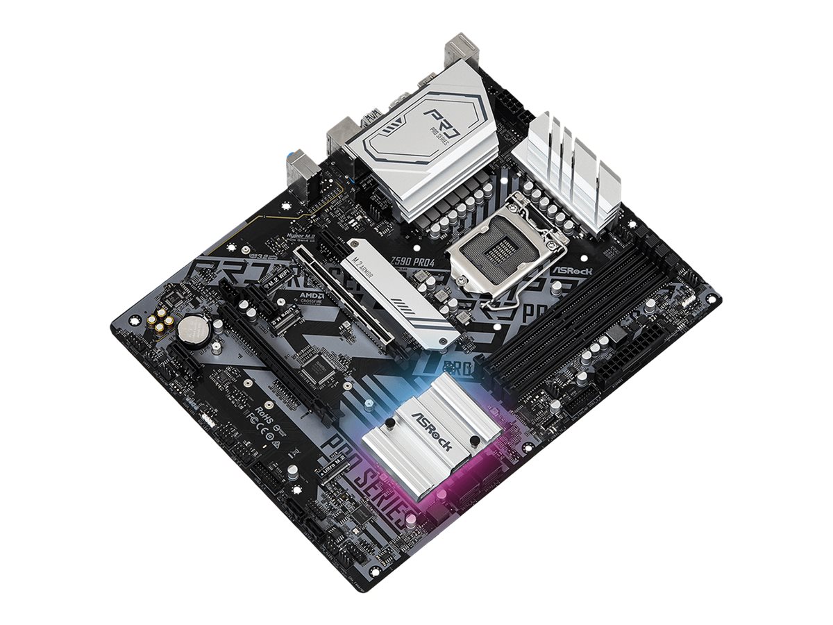 ASRock Z590 Pro4 - Motherboard - ATX - LGA1200-Sockel - Z590 Chipsatz - USB 3.2 Gen 1, USB 3.2 Gen 2, USB-C Gen 2x2 - 2.5 Gigabit LAN - Onboard-Grafik (CPU erforderlich) ASRock Z590 Pro4 - Motherboard - ATX - LGA1200-Sockel - Z590 Chipsatz - USB 3.2 Gen 1, USB 3.2 Gen 2, USB-C Gen 2x2 - 2.5 Gigabit LAN - Onboard-Grafik (CPU erforderlich)