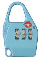 Rieffel RG256 - Herkömmliches Vorhängeschloss - Zahlenschloss - Koffer - Blau - Zink - 3 Ziffern