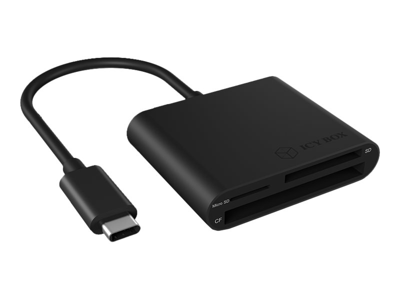 ICY BOX IB-CR301-C3 Kartenleser USB 3.2 Gen 1 (3.1 Gen 1) Type-C Schwarz