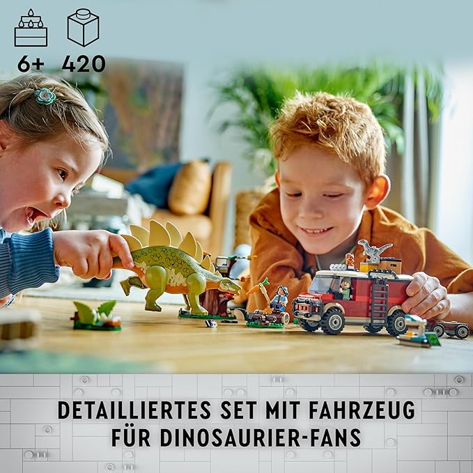 LEGO® Jurassic World™ 76965 - Dinosaurier-Missionen: Entdeckung des Stegosaurus (420 Teile)