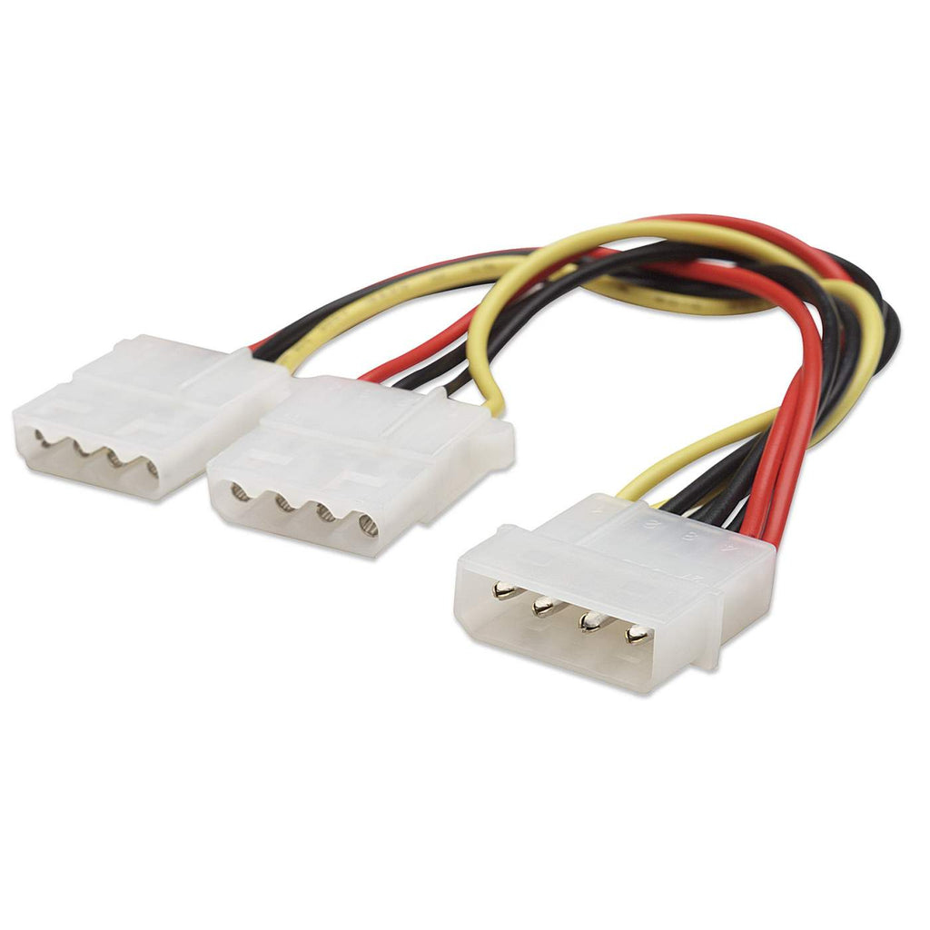 Manhattan Internes Y-Stromkabel, 5,25" Stecker auf 2 x 5,25" Buchse, 20 cm