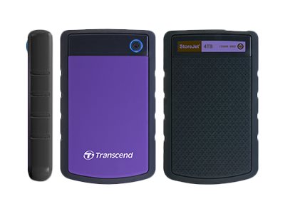 Transcend StoreJet 25H3 Externe Festplatte 4 TB 2.5" USB 3.2 Gen 1 (3.1 Gen 1) Schwarz, Violett