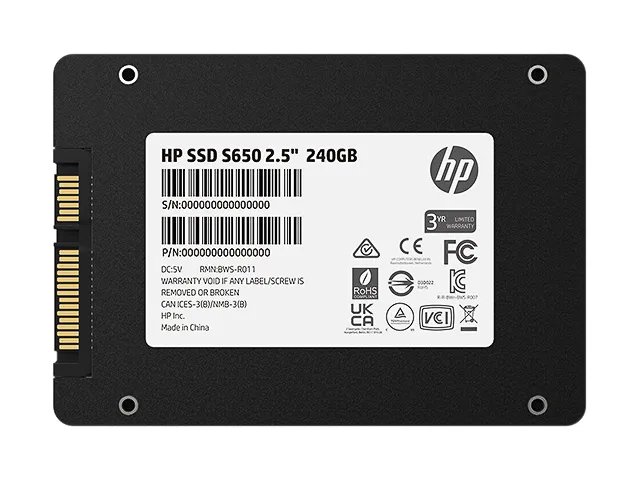 HP SSD 2.5 240 GB 2.5" Serial ATA III 3D TLC NAND