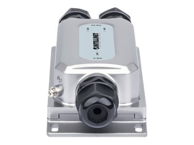 Intellinet 2-Port Outdoor Gigabit Ultra PoE Extender mit Vandalismusschutz, Zwei 30 W-Ports, verlängert PoE-Reichweite um 100 m, 60 W PoE-Strombudget, IEEE 802.3bt/at/af-konform, IP67 wasserdicht, IK10 vandalismusgeschützt, Metallgehäuse