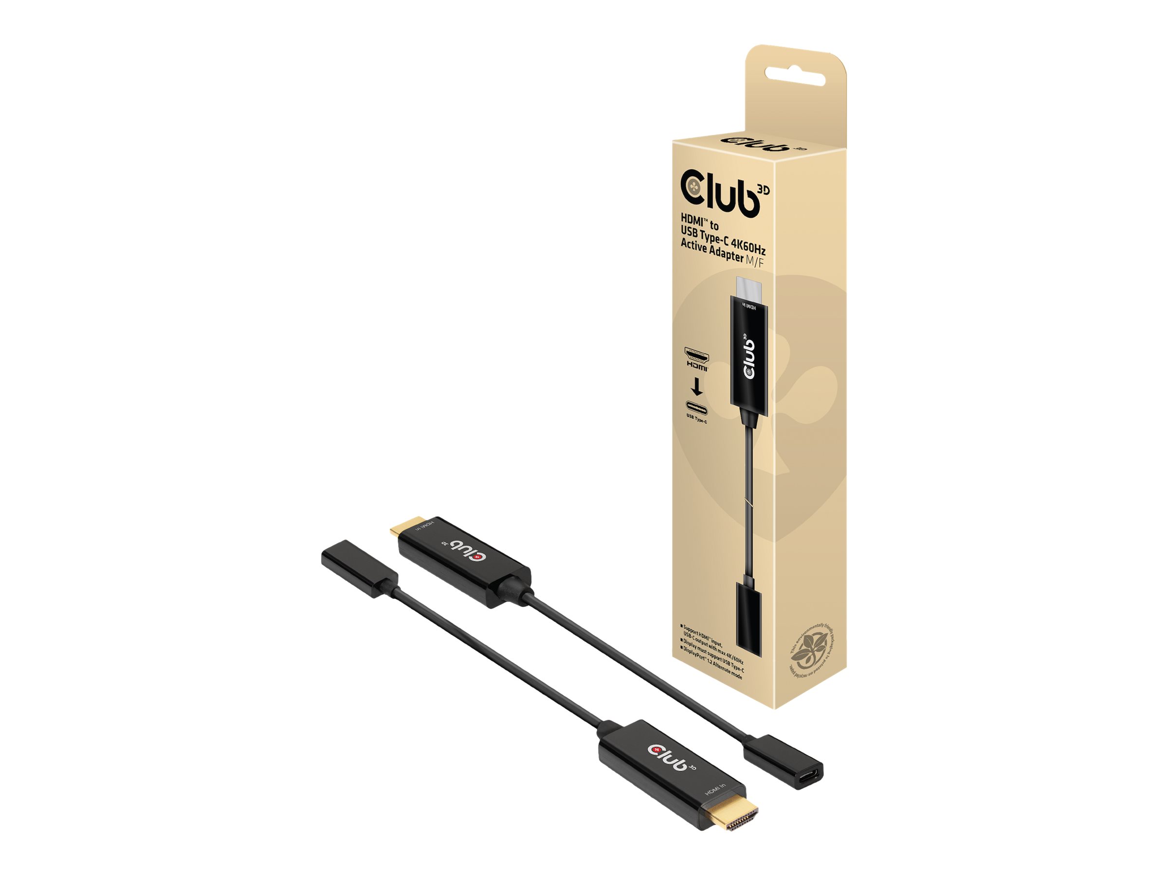 CLUB3D HDMI to USB Type-C 4K60Hz Active Adapter M/F