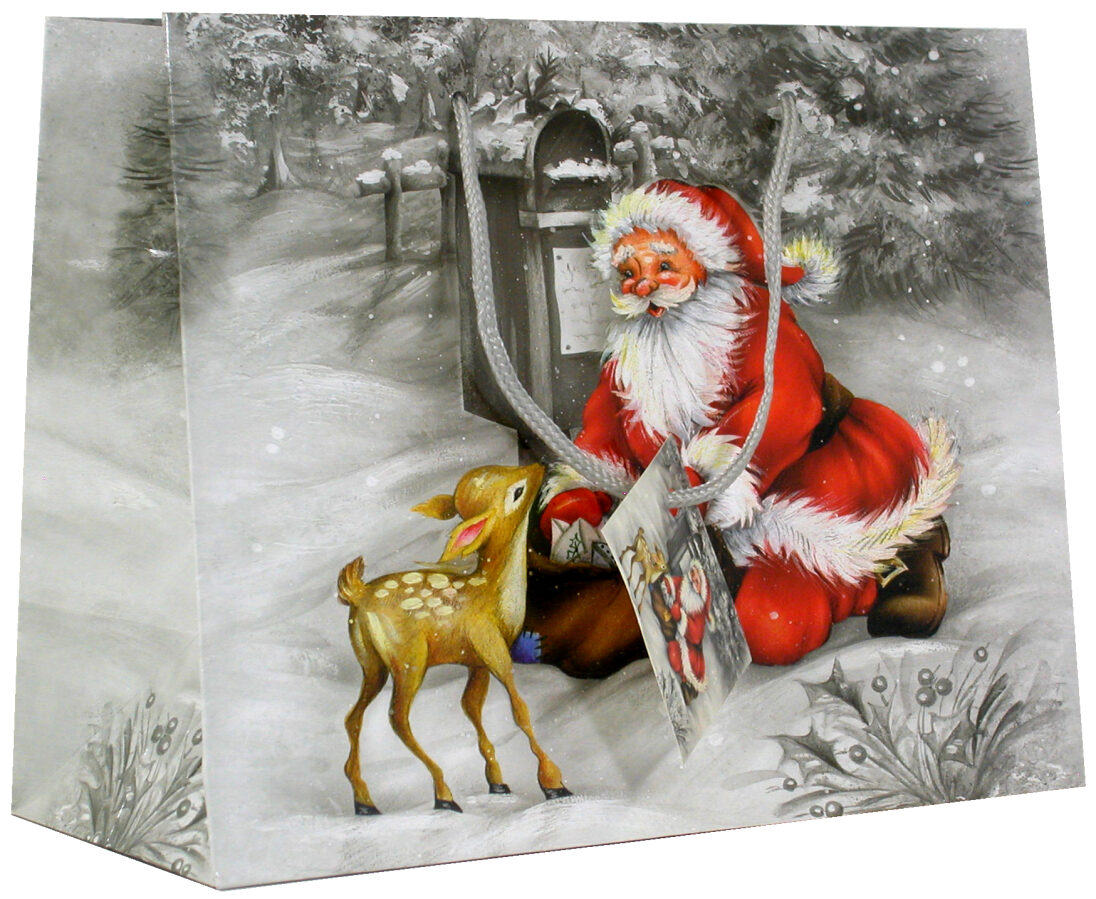 Weihnachtsgeschenktüten Weihnachtsmann - Medium-quer - 5 Motive