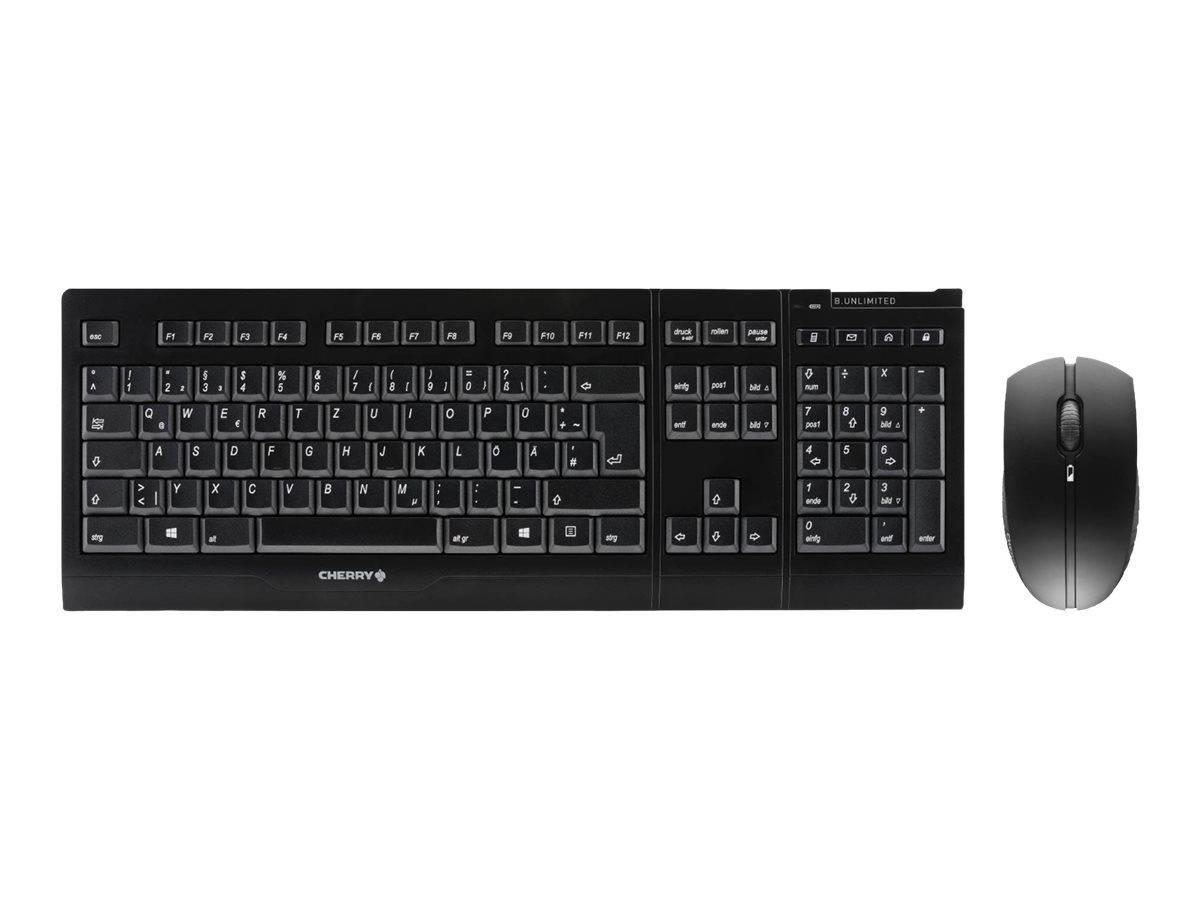 CHERRY B. UNLIMITED 3.0 Kabelloses Desktopset, Schwarz, USB (QWERTZ - DE)
