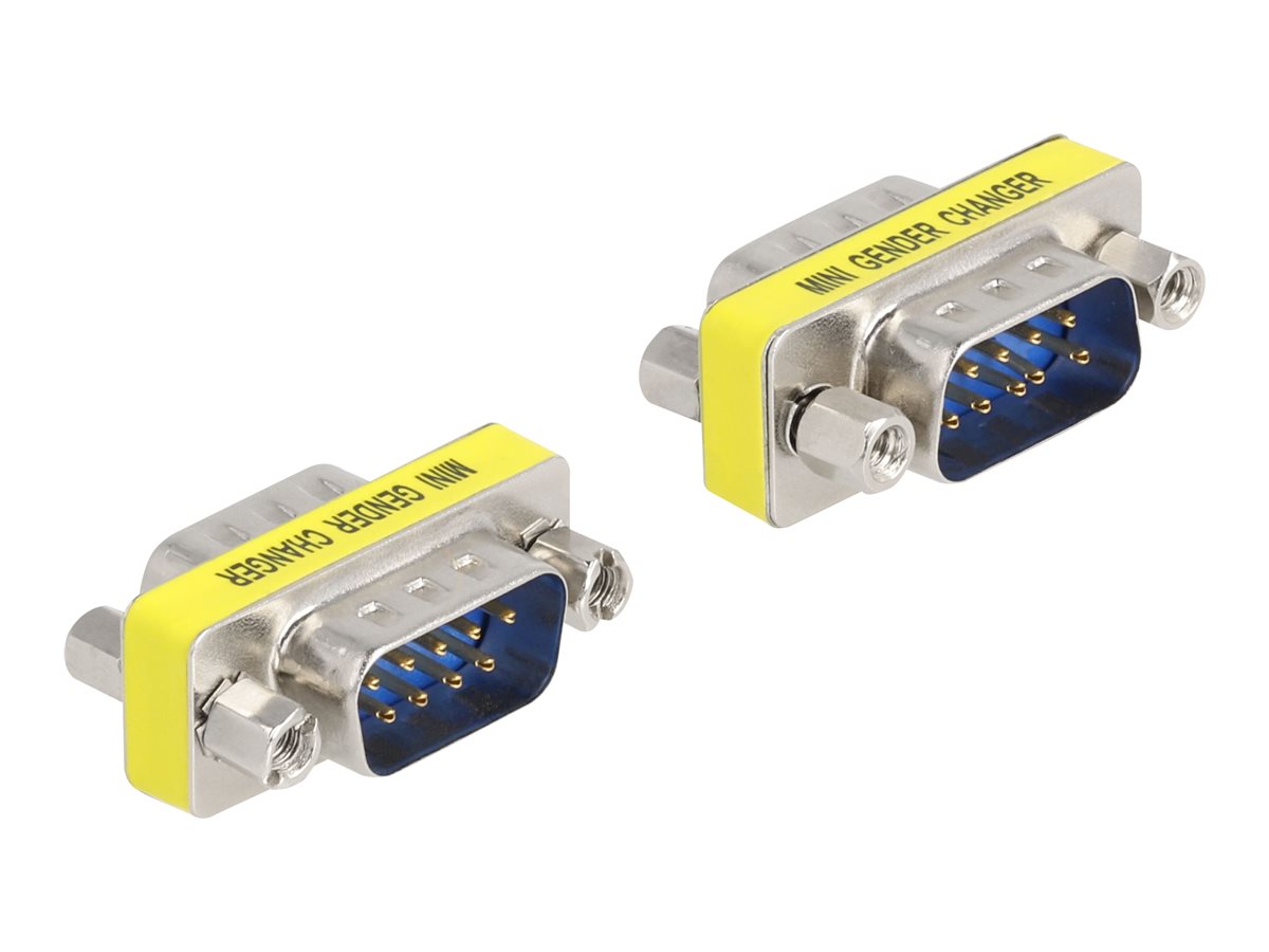 DeLOCK D-Sub 9 Pin Gender Changer Stecker zu Stecker (Muttern) 2 Stück