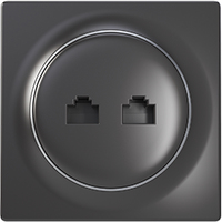 Fibaro FGWEEU-021-8 - 2 x RJ-45 - 100 Ohm - Schwarz - 86 mm - 42 mm - 86 mm