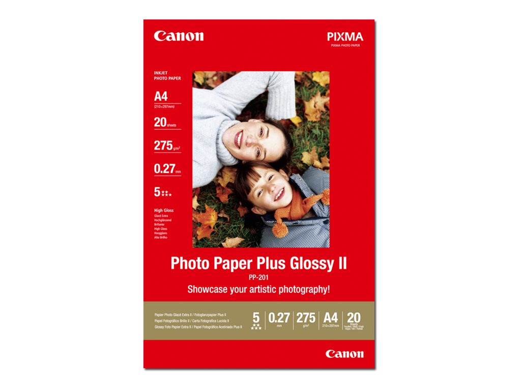 Canon PP-201 Glossy II Fotopapier Plus A4 – 20 Blatt