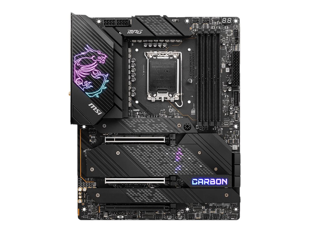 MSI MPG Z690 CARBON WIFI - Motherboard - ATX - LGA1700-Sockel - Z690 Chipsatz - USB-C Gen2, USB 3.2 Gen 1, USB 3.2 Gen 2, USB-C Gen 2x2 - 2.5 Gigabit LAN, Wi-Fi, Bluetooth - Onboard-Grafik (CPU erforderlich)
