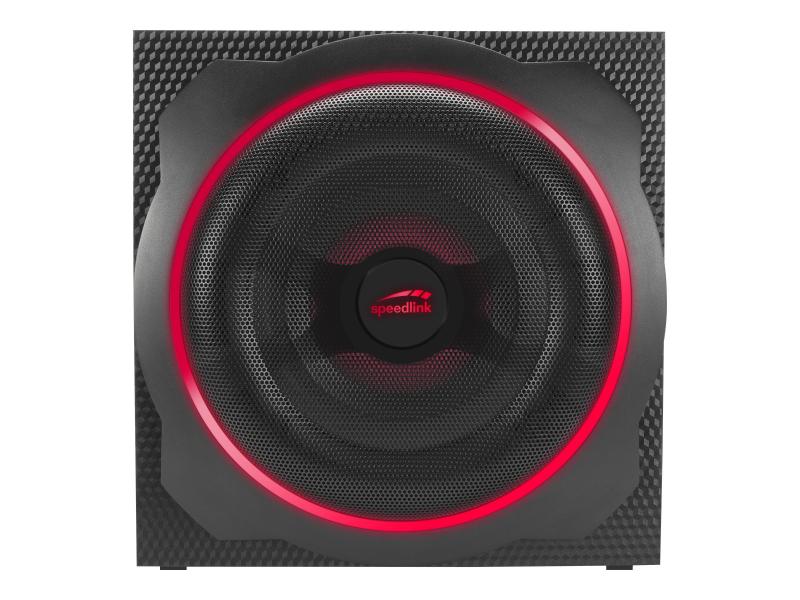 Speedlink Lautsprecher GRAVITY CARBON RGB, 2.1 System, sw retail