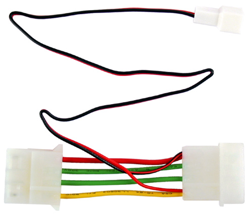 Revoltec 3-Pin to 4-Pin Converter/Reduction Cable 12 Volt to 7 Volt