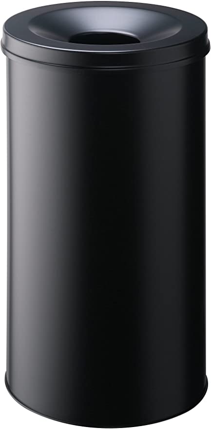 Durable Papierkorb Safe rund, selbstlöschender Deckel, 60 Liter, schwarz, 330701