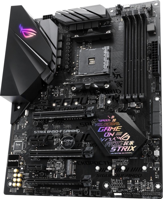 ASUS ROG STRIX B450-F GAMING - Motherboard - ATX - Socket AM4 - AMD B450 Chipsatz - USB 3.1 Gen 1, USB 3.1 Gen 2 - Gigabit LAN - Onboard-Grafik (CPU erforderlich)