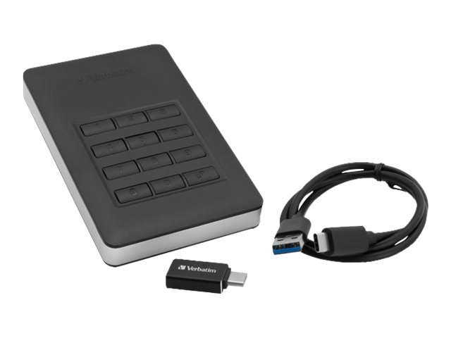 Verbatim Store n Go Secure Portable Festplatte 2 TB mit Code-Zugang Verbatim Store n Go Secure Portable Festplatte 2 TB mit Code-Zugang