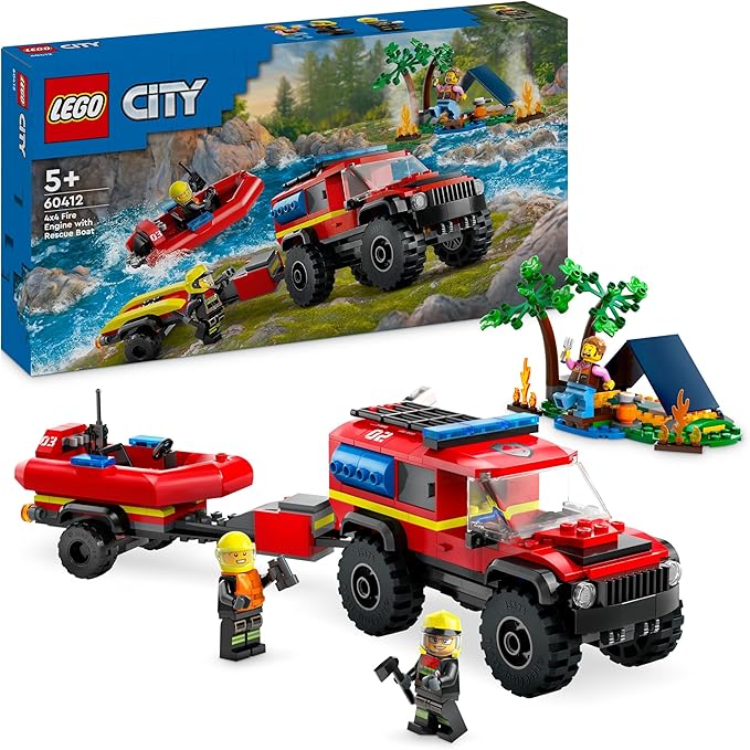 LEGO® 60412 City Feuerwehr - Feuerwehrgeländewagen mit Rettungsboot (301 Teile) LEGO® 60412 City Feuerwehr - Feuerwehrgeländewagen mit Rettungsboot (301 Teile)