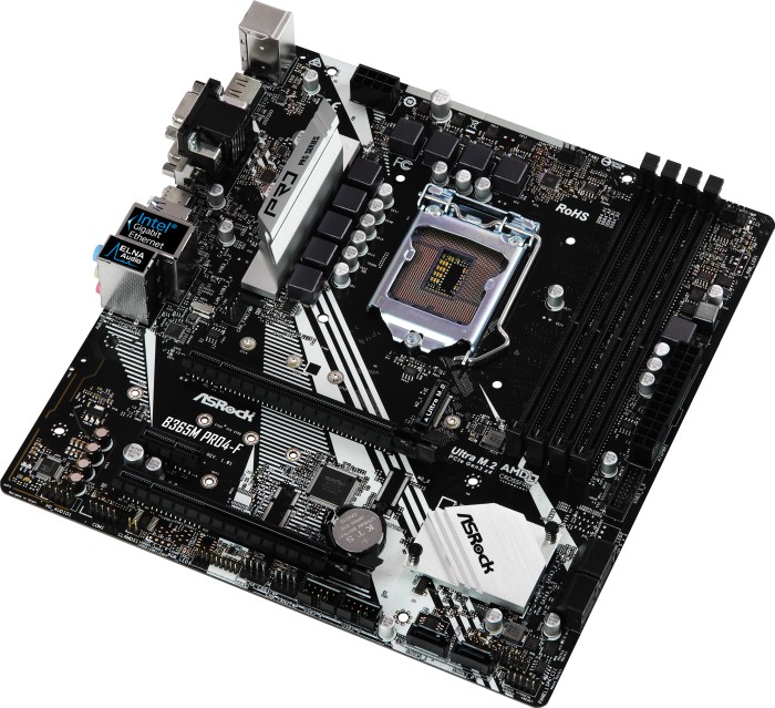 ASRock B365M Pro4-F - Motherboard - micro ATX - LGA1151 Socket - B365 Chipsatz - USB 3.2 Gen 1 - Gigabit LAN - Onboard-Grafik (CPU erforderlich) ASRock B365M Pro4-F - Motherboard - micro ATX - LGA1151 Socket - B365 Chipsatz - USB 3.2 Gen 1 - Gigabit LAN - Onboard-Grafik (CPU erforderlich)