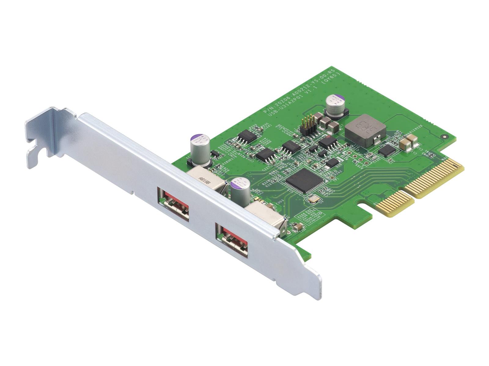 QNAP QXP-10G2U3A - USB-Adapter - PCIe 2.0 x2 Low-Profile QNAP QXP-10G2U3A - USB-Adapter - PCIe 2.0 x2 Low-Profile