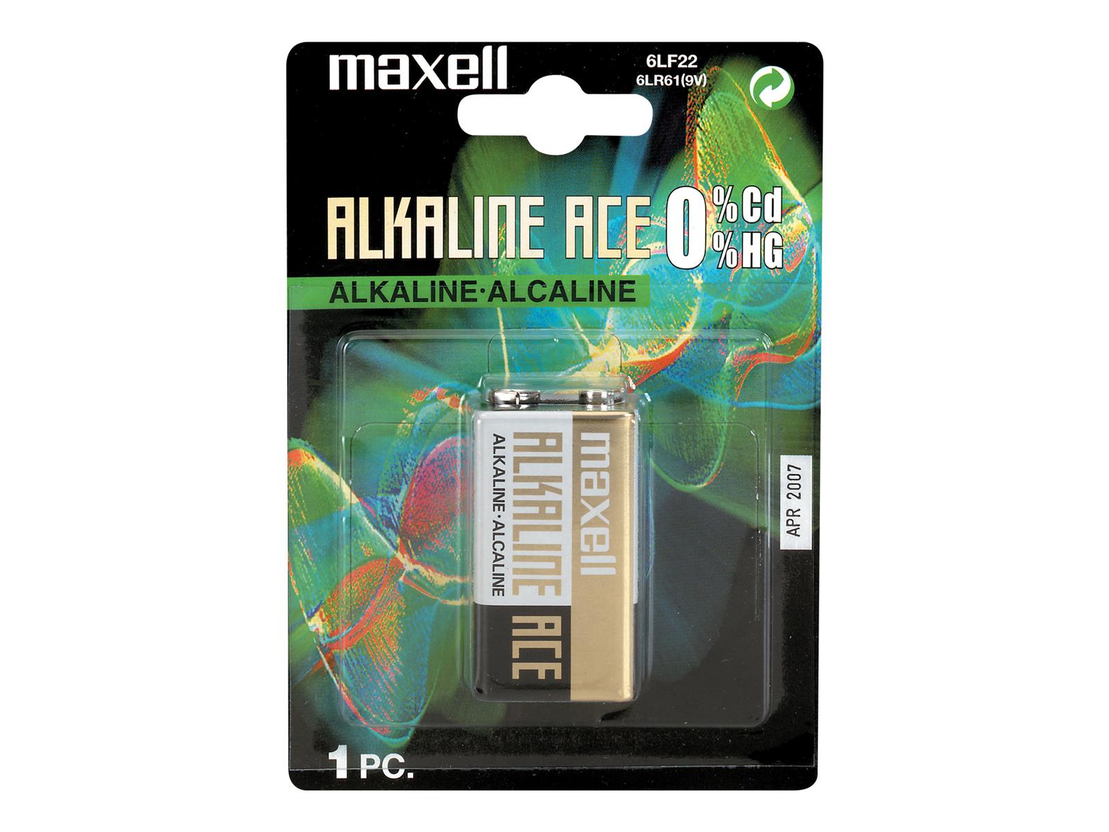 Maxell Alkaline Einwegbatterie 9V Alkali