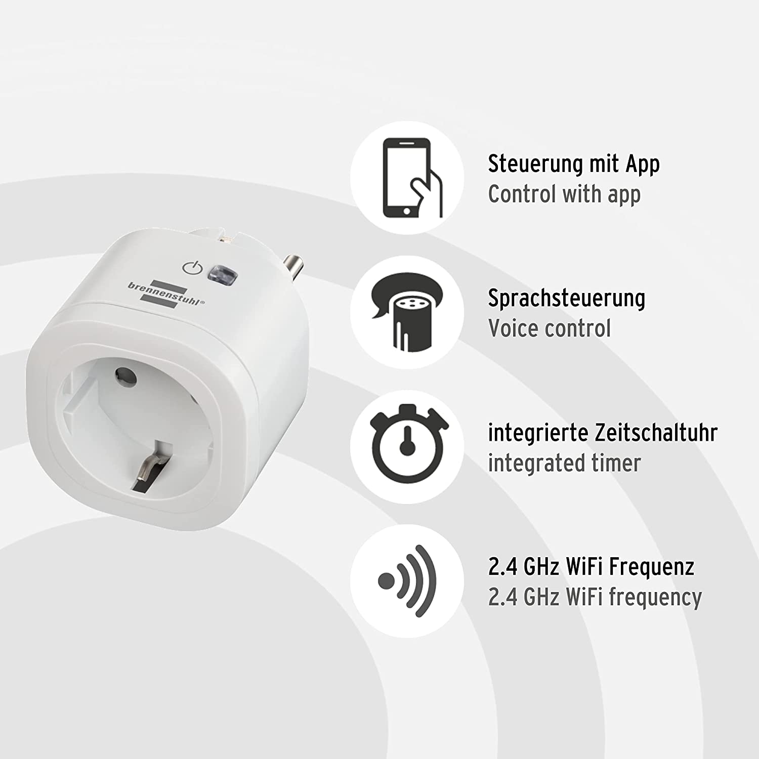 Brennenstuhl 1294850 - Kabellos - WLAN - Indoor - Weiß - Haus - 40 m Brennenstuhl 1294850 - Kabellos - WLAN - Indoor - Weiß - Haus - 40 m