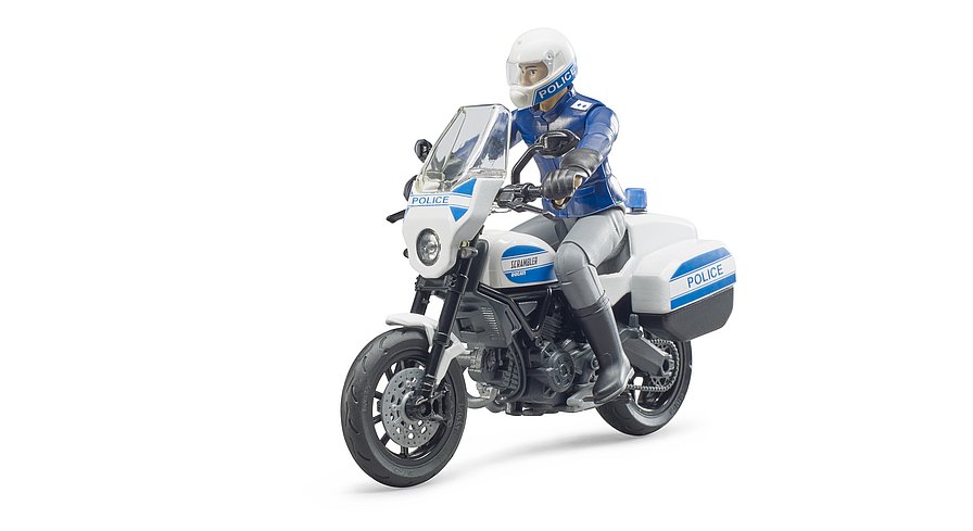 Bruder 62731 - bworld Scrambler Ducati Polizeimotorrad, 1:16 Bruder 62731 - bworld Scrambler Ducati Polizeimotorrad, 1:16