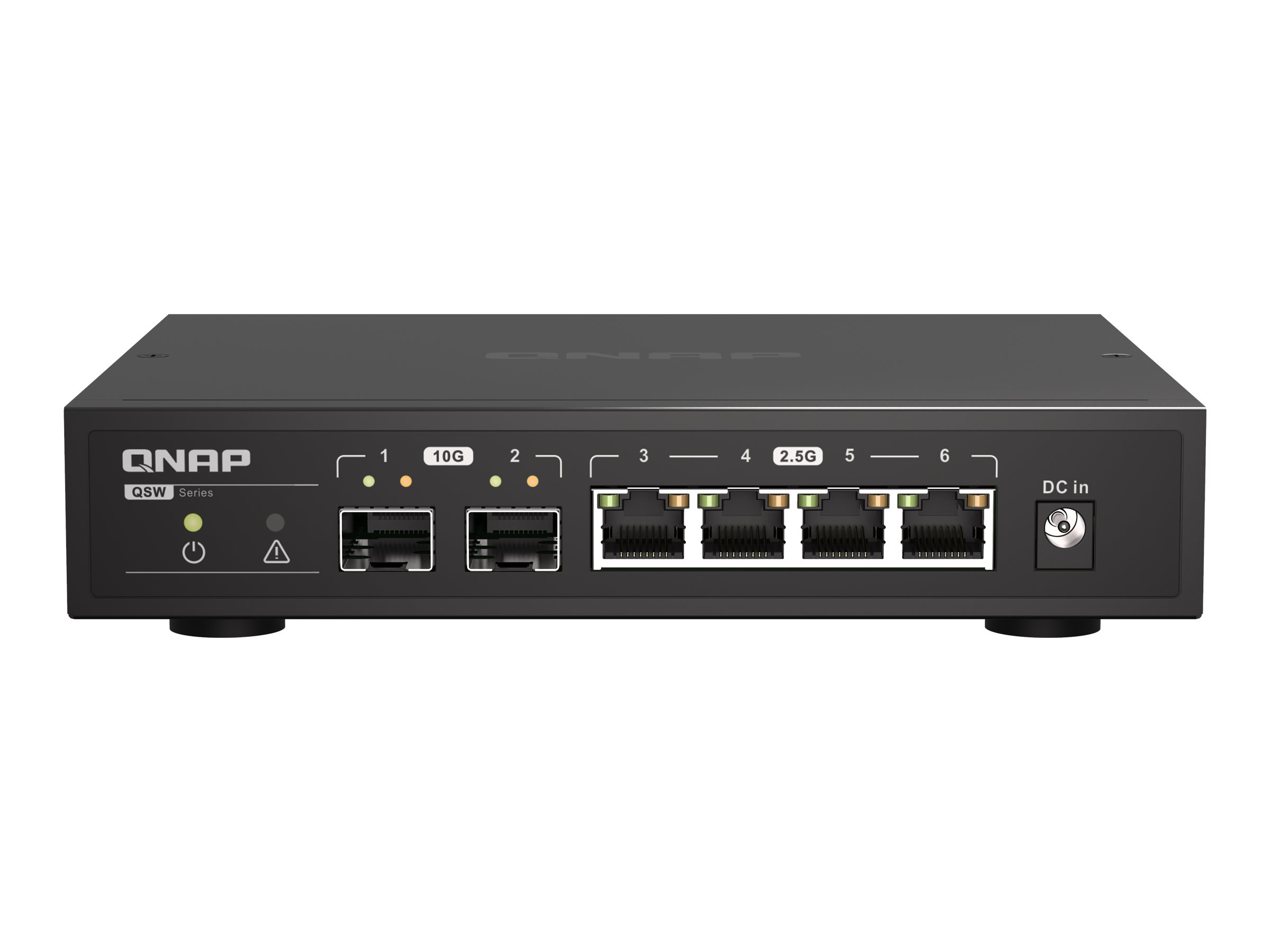 QNAP QSW-2104-2S Netzwerk-Switch Unmanaged 2.5G Ethernet Schwarz