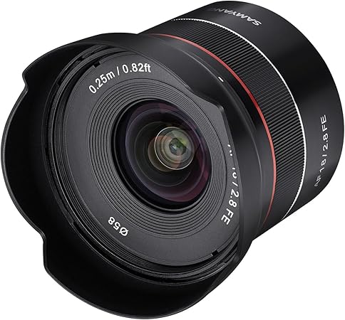 Samyang AF 18 mm F2.8 FE (Tiny but Super Wide) – Autofokus Vollformat und APS-C Festbrennweite Objektiv Sony E E-Mount für Sony Alpha A9 A7 A7C II A7C R A6600 A6500 A6400 A6300 A6000 A5100 A5000