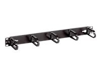 Equip Kabelführungsplatte für Schaltschrank - Schwarz, RAL 9005 - 1U - 48.3 cm (19")