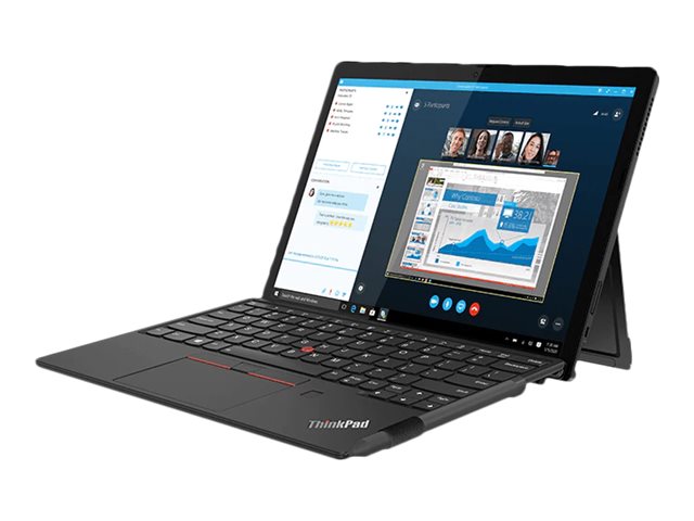 Lenovo ThinkPad X12 Detachable 20UW - Tablet - mit abnehmbarer Tastatur - Intel Core i3 1110G4 / 2.5 GHz - Win 10 Pro 64-Bit - UHD Graphics - 8 GB RAM - 256 GB SSD NVMe - 31.2 cm (12.3")