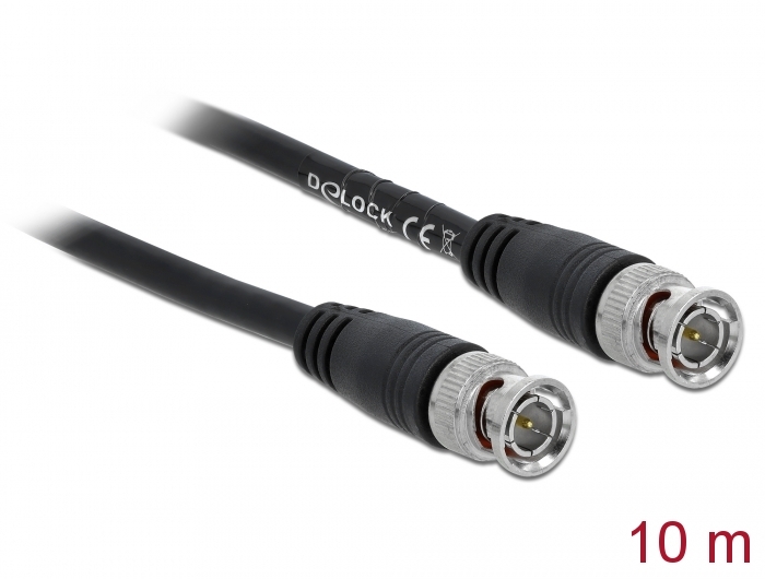 Delock Kabel BNC Stecker zu BNC Stecker 10 m