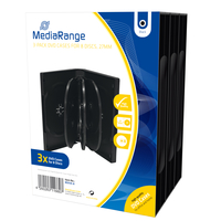 MediaRange BOX35-8 CD-Hülle Schmuckschatulle 8 Disks Schwarz