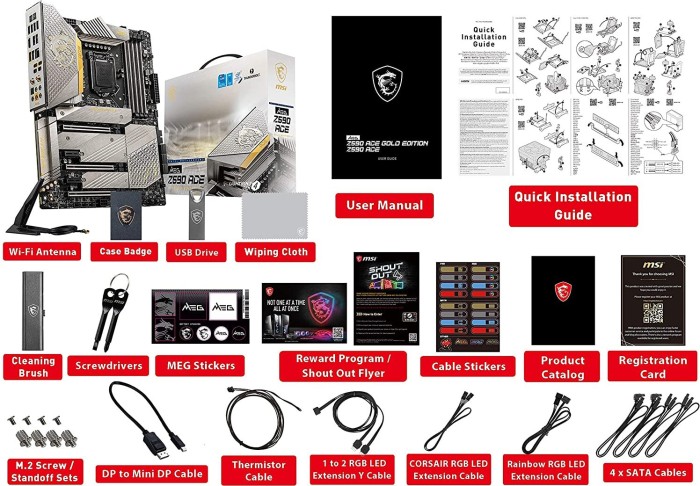 MSI MEG Z590 ACE - Gold Edition - Motherboard - ATX - LGA1200-Sockel - Z590 Chipsatz - USB-C Gen2, USB 3.2 Gen 1, USB 3.2 Gen 2 - 2.5 Gigabit LAN, Wi-Fi, Bluetooth - Onboard-Grafik (CPU erforderlich) MSI MEG Z590 ACE - Gold Edition - Motherboard - ATX - LGA1200-Sockel - Z590 Chipsatz - USB-C Gen2, USB 3.2 Gen 1, USB 3.2 Gen 2 - 2.5 Gigabit LAN, Wi-Fi, Bluetooth - Onboard-Grafik (CPU erforderlich)