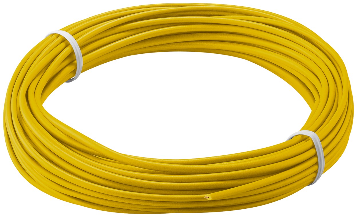 Kupferlitze isoliert, 10 m, gelb