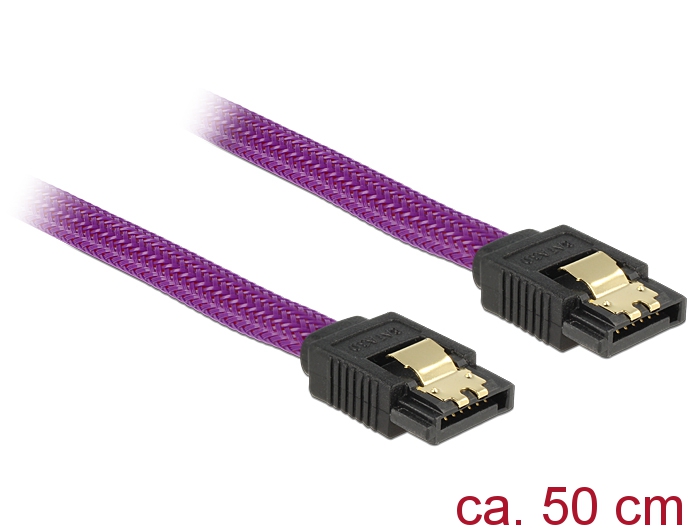 DeLOCK 83691 SATA-Kabel 0,5 m SATA 7-pin Violett