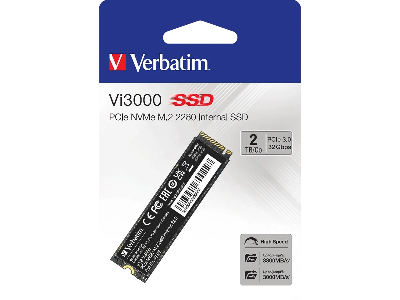 Verbatim Vi3000 2 TB M.2 PCI Express 3.0 NVMe